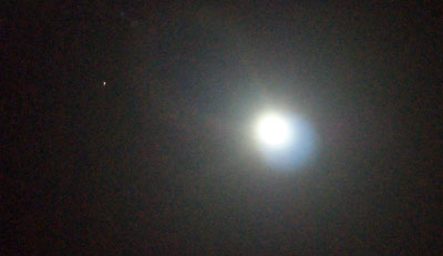 moon and Saturn moon and Saturn